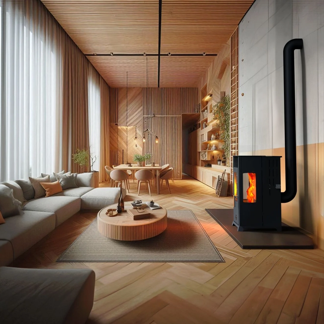 BABAS STOVE ECO PLUS 8KW FAN MANUEL ODUN VE PELET SOBASI