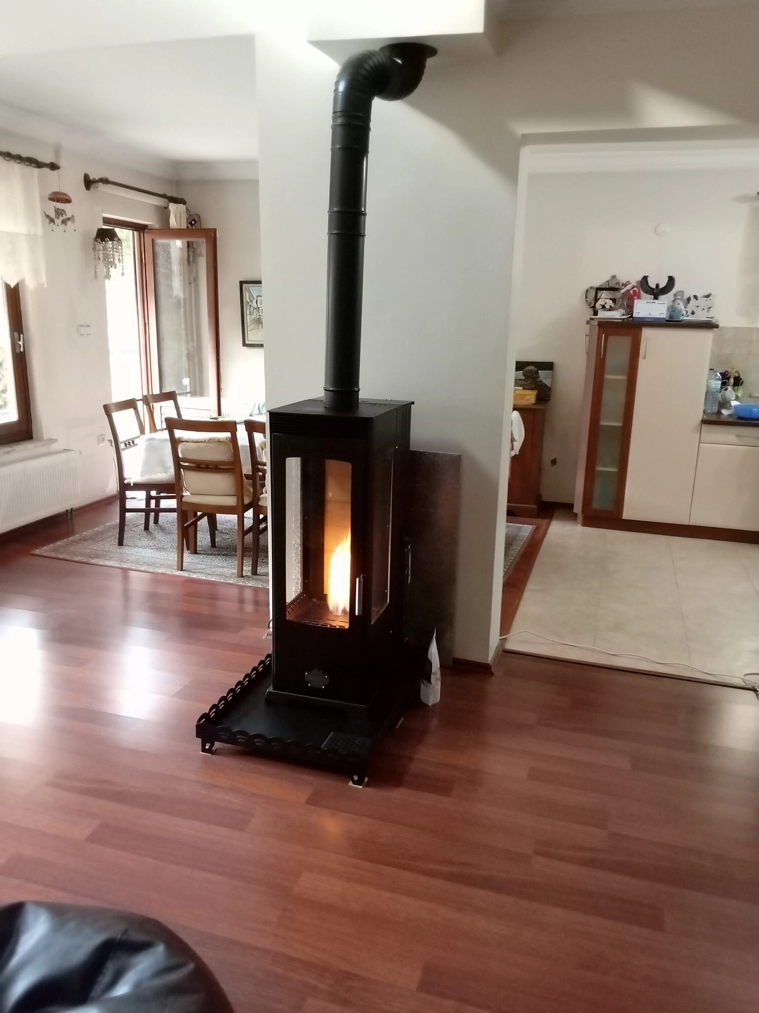 BABAS STOVE FLAME PLUS 12KW FAN MANUEL ODUN VE PELET SOBASI